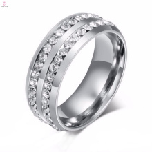 New Design Stainless Steel Inlay With Stone Silver Rings, Fashion Stainless Steel Ring